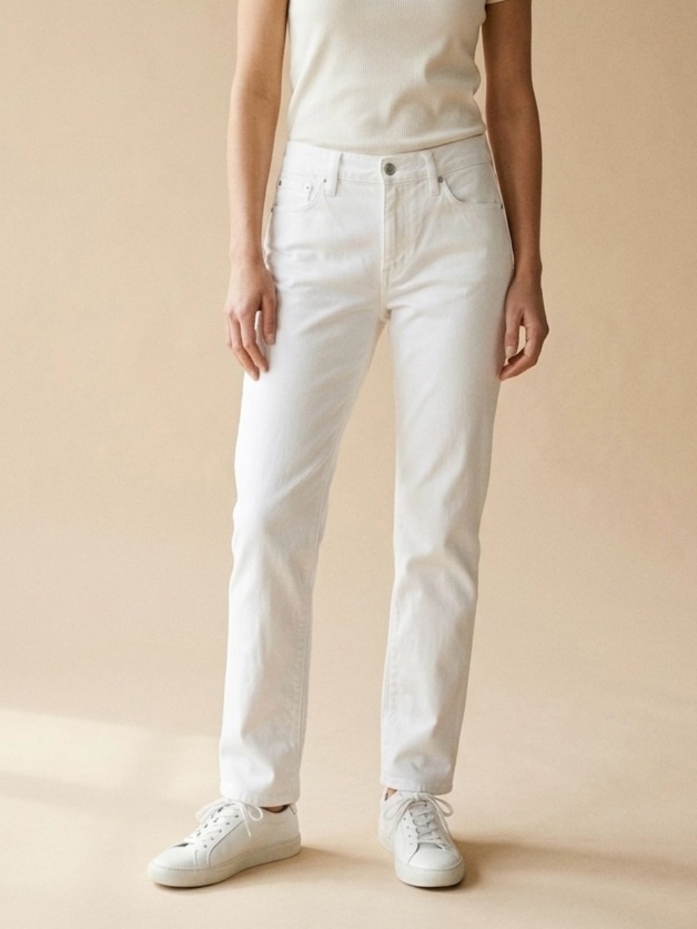 J. Crew Women's Broken-In Boyfriend Denim Pants in White Size 30/ US 10 EUC